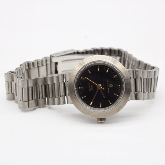 J.B Champion Watch Womens Silver Tone Stainless Steel Classic Black Dial - Picture 5 of 8